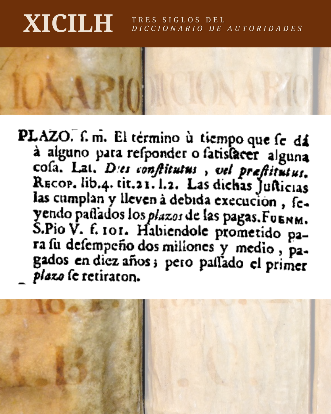 Ampliación hasta el 15 de febrero del plazo de recepción de propuestas para el XI Congreso Internacional de Lexicografía Hispánica: tres siglos del Diccionario de autoridades.