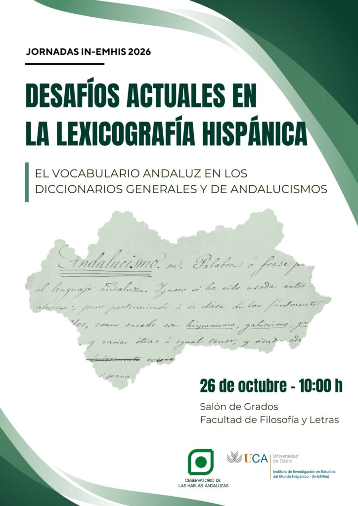 IMG Jornadas In-EMHis «Desafíos actuales de la lexicografía hispánica: el vocabulario andaluz en los diccionarios general...
